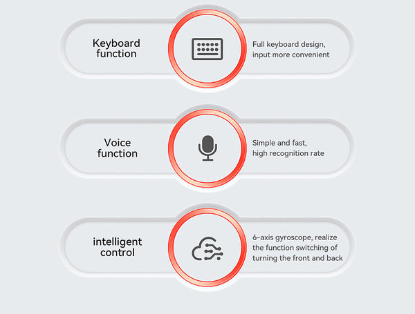 Double-sided Wireless Mini W3 Intelligent Voice Remote Control