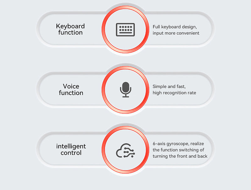 Double-sided Wireless Mini W3 Intelligent Voice Remote Control
