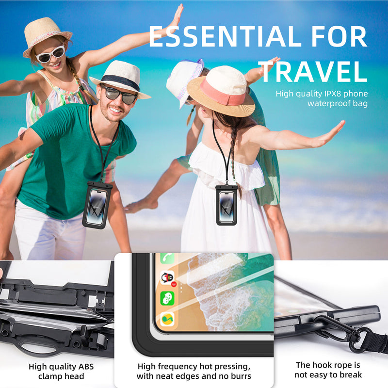 Outdoor Mobile Phone Waterproof Bag Swimming Diving Touch Screen PVC